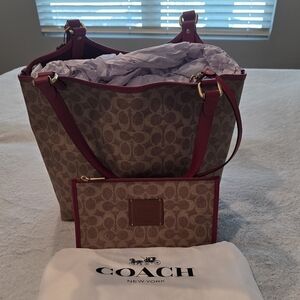 Coach Day Tote In Red
